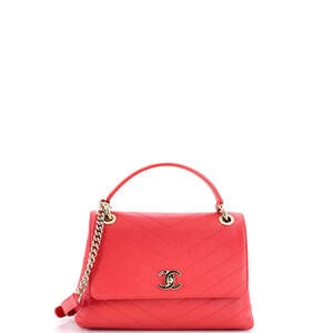 Chanel Small Chevron Chic Top Handle Bag Chevron Calfskin
